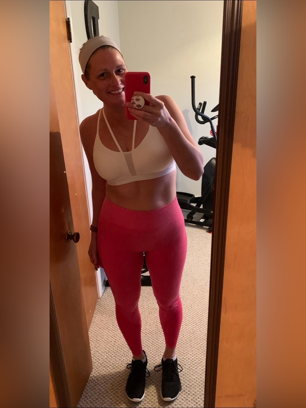 Victoria's Secret White Strappy Seamless Sports Bra